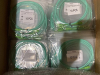 Fourniture OEM G657A2 câble à fibres optiques aqua Turquoise clair jarretière pointe jaune SC/APC-SC/APC 1.6mm 3.5m fibres optiques Jarretiere