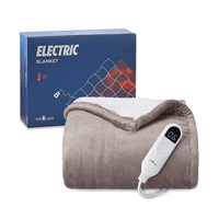 Couverture chauffante en flanelle et Sherpa avec 10 niveaux de chauffage et 1 à 12 heures Couverture chauffante rapide à arrêt automatique