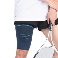 Manchon de soutien cuisse unisexe en néoprène, haute élasticité, antidérapant, respirant, compression pour le sport, la course et le football