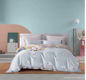 Parure de <span class=keywords><strong>lit</strong></span> en tissu tencel 100%, ensemble de literie avec motifs imprimés personnalisés, housse de <span class=keywords><strong>couette</strong></span> - Product Image 3
