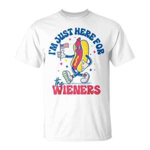 Camiseta I'm Just Here For The Wieners del 4 de julio - Product Image 1