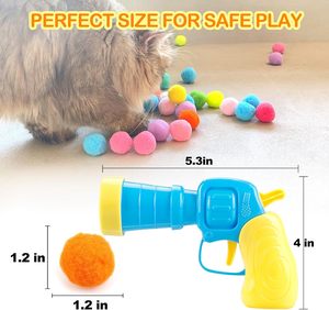 31 lanceurs de balles pour chats et 30 balles en peluche, jouets interactifs amusants pour chats adultes et chatons mignons - Product Image 4