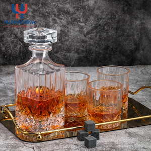 25Oz Vuông Pha Lê Whiskey Decanter Set Bằng Gỗ Hộp Quà Tặng Biểu Tượng Tùy Chỉnh Khắc Đá Kính Cho <span class=keywords><strong>Whisky</strong></span> Những Người Yêu Thích Bao Gồm <span class=keywords><strong>Ice</strong></span> Cube - Product Image 3
