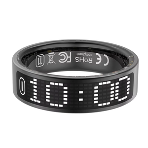 แหวนสมาร์ทกันน้ำ IP68 หน้าจอ LED ดิจิตอล แสดงเวลา วันที่ ปุ่มสัมผัส ตัวนับสำหรับชาวมุสลิม วัดอัตราการเต้นของหัวใจ HRV ตัวติดตามสุขภาพ ระบบแอนดรอยด์ - Product Image 2