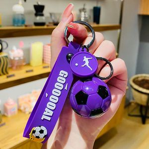 Custom Logo UV Printed Stainless Steel 3D Soccer <b>Keychain</b>-Fashion Lightweight <b>Personalized</b> Sports Gift for Fans - Product Image 3