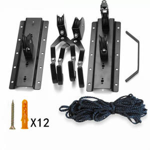 <span class=keywords><strong>Plafond</strong></span> De Levage Poulie Vélo Montage Vélo Palan Cintre Planche De Surf Rack Crochets Pivotants <span class=keywords><strong>pour</strong></span> Vélo - Product Image 2