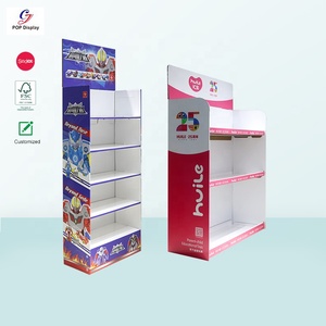 Cyj Tùy Chỉnh 4 Tầng Hiển Thị Các Tông Cửa Hàng Bán Lẻ POS Sóng Sàn Đứng DIY Pop up Bổ Sung Hàng Hóa Giấy Hiển Thị Giá - Product Image 2