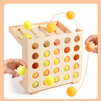 Jeu de puzzle 3D en bois Quatre à la suite, jouet éducatif interactif pour parents et enfants, pour l'entraînement à la réflexion des enfants