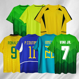 Camiseta Retro del Equipo Nacional de Fútbol de Brasil Ronaldo, Uniforme Clásico de Fútbol, Modelo Antiguo - Product Image 6