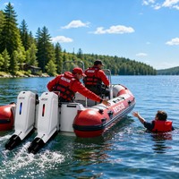 Propulseur Électrique Distribué LSJ-T200 4KW, Batterie Li 60AH, IP67, Télécommande 2km, Propulsion de Bateau à Pompe à Jet