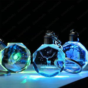 Bán buôn tùy chỉnh xe logo ảnh Móc Chìa Khóa Vòng K9 trong suốt trống <span class=keywords><strong>Laser</strong></span> khắc 3D <span class=keywords><strong>Led</strong></span> ánh sáng Thủy Tinh Pha Lê Acrylic <span class=keywords><strong>Keychain</strong></span> - Product Image 4