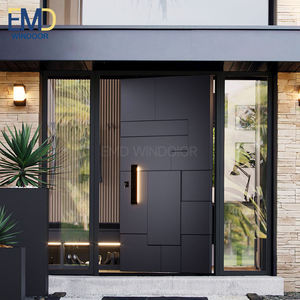 ประตูหน้าบ้านไฟเบอร์กลาสทันสมัยพร้อมกรอบอะลูมิเนียม - Product Image 3