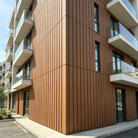Revêtement mural en composite bois-plastique auto-nettoyant résistant à la pollution pour la rénovation des murs extérieurs des bâtiments urbains