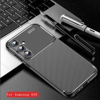 Coque souple en fibre de carbone pour Samsung Galaxy S22 Plus S21 Ultra A53 A33 A13 4G A73 5G A03 Core A23 M23 M53 M33 M54 Armure Couverture arrière