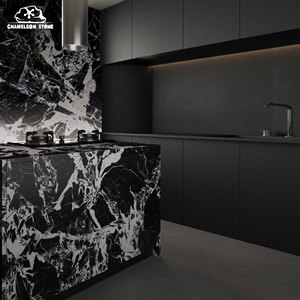 Phòng tắm hiện đại Vanity đầu tàu chìm và bàn trà đá cẩm thạch nhân tạo lớn phiến đá cho tường và sàn ứng dụng - Product Image 1