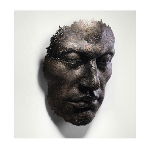 <span class=keywords><strong>Sculpture</strong></span> d'art métallique abstraite en bronze représentant un <span class=keywords><strong>visage</strong></span> humain pour la décoration extérieure - Product Image 6