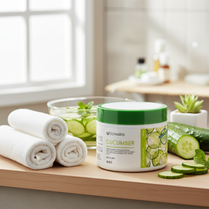 Crème de massage cosmétique coréenne Lunaris, lotion au concombre 500ml, hydratante, nourrissante, rafraîchissante pour le visage et le corps, Kbeauty, fabriqué en Corée - Product Image 3