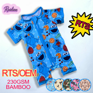 Ruidian Princess Halloween Print Bamboo Short Zippy Romper Baby Zipper Ready Stock Infant Outfit Bamboo Fiber Baby Short Zippy - Product Image 5