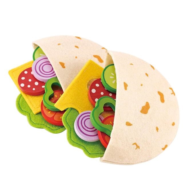 Оптовая продажа, дешевые безопасные детские игрушки, фетровые гамбургерные игрушки для детей