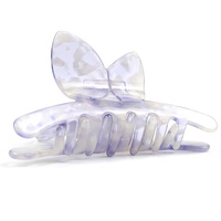 Pince à cheveux CANYUAN tendance, motif papillon coloré, unisexe, en acétate de cellulose, pince cœur pour cheveux épais, option logo personnalisé, mariage