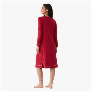 Robe de nuit pour femmes avec impressions de logo personnalisées, vente en gros de vêtements de nuit, chemises de nuit pour femmes, usine de vêtements pour femmes - Product Image 3