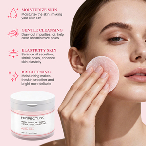 Pad Jelly Kolagen <span class=keywords><strong>Pink</strong></span> PDRN DNA Salmon Korea Label Pribadi Vegan, Meningkatkan Elastisitas, Pad Toner Niacinamide untuk Wajah - Product Image 6