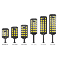 Lampe Solaire de Rue Super Lumineuse, Lampe de Jardin Solaire Murale à Télécommande avec Détecteur de Mouvement pour Extérieur