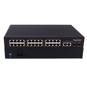 260W masaüstü 24 + 2 + 2 100Mbps 2 SFP SFP Gigabit halka CCTV 24 Port ağ POE anahtarları Ethernet POE anahtarı - Product Image 2
