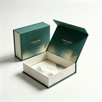 Boîte en carton rigide de luxe personnalisée avec logo, emballage de parfum de haute qualité, boîte cadeau avec couvercle magnétique, boîte cadeau à l'encre de soja