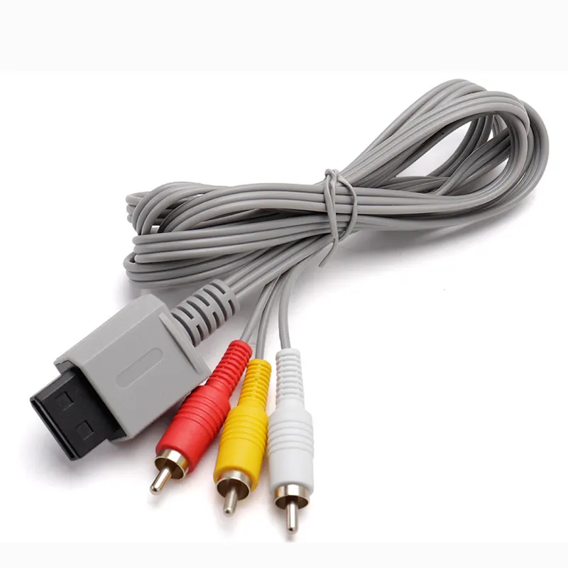 1.8m Component Cable Audio Video AV Composite 3 RCA Cable For Nintend Wiis 480p Output AV Cable For Wiis Game Accessories