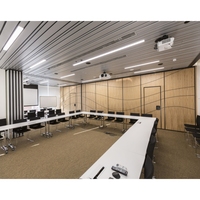 Rail de plafond acoustique mobile coulissant pliant cloisons murales cloison en bois diviseur cloison de bureau pour la Division de l'espace