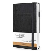 Carnet de notes portable en cuir PU de qualité supérieure avec couverture rigide, design classique, personnalisable avec impression sur papier