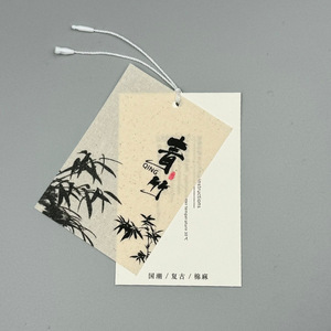 Hongsheng Custom Linen Garment <b>Tags</b> Silk Screen Printing Hot Stamping Gold Silver Eco-Friendly Hang <b>Tag</b> For <b>Clothing</b> - Product Image 3