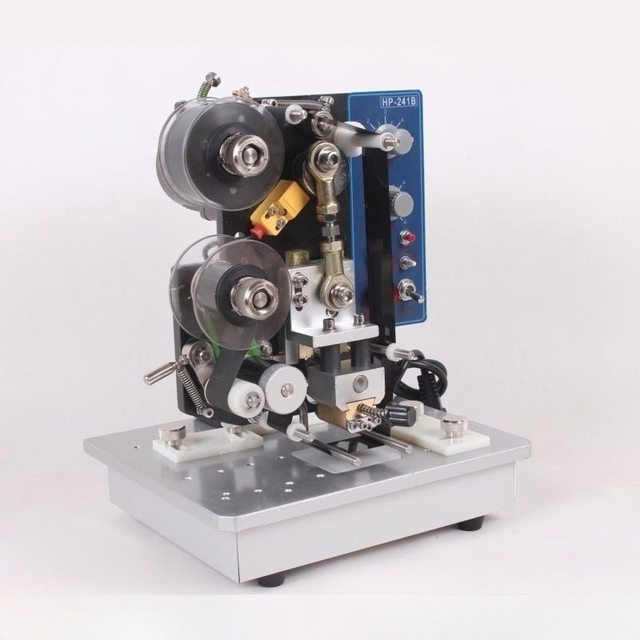 Electrically Driven Hot Ink Roller Stamp Coder Machine for Batch Expiry Date Printing Plastic Carton Packaging