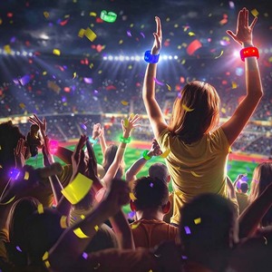 Bracelet LED en silicone personnalisé avec logo, activé par le son, pour événements, concerts et fêtes - Product Image 5