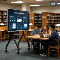 Pizarra Táctil HRAY de 75 Pulgadas y 20 Puntos para Estudiantes, Grupos de Aprendizaje, Investigación, Discusión de Temas, Compatible con OEM y ODM