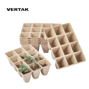 Kit de plateau de semis VERTAK à 12 cellules, en papier biodégradable, pour la culture de légumes, la pépinière, la plantation, la culture de semis, plateau en tourbe - Product Image 2