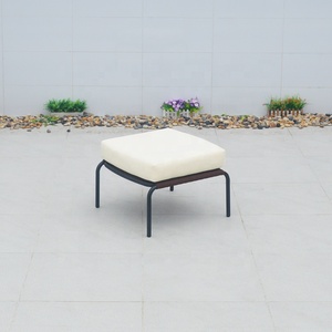 Sofá de jardín nórdico moderno para exteriores, <span class=keywords><strong>cuerda</strong></span> tejida y aluminio duradero con cojín para pies para hoteles, villas, muebles de patio duraderos - Product Image 4