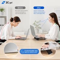 Support pour ordinateur portable réglable en acrylique ABS, taille personnalisable