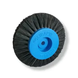77毫米4C圆形刷马毛刷，带塑料中心，用于珠宝抛光直刷毛或滑动刷毛
