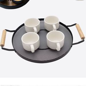 モダンな金属ディスプレイ提供スナックトレイプレート皿滑り止めパーティーカスタマイズされたロゴを使用することができます - Product Image 1