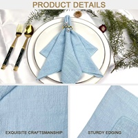 Serviettes de gaze 30*30cm Serviette de thé en lin rustique Tapis de table faits à la main pour mariage Fournitures Décoration de table pour la maison