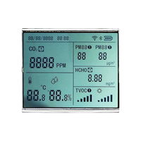 Monochrome White LED Backlight Custom Glass Panel 4 Digit VA Type 7 Segment LCD Display for Measuring Temperature Instruments