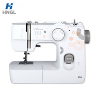 Machine à coudre électrique multifonction mini surjeteuse point noué avec bras long en acier pour cuir et tissus, modèle papillon