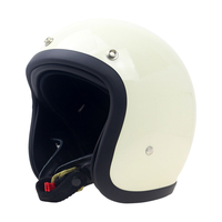 Casque de moto rétro rouge intégral, casque vintage demi-face pour scooter et conduite urbaine