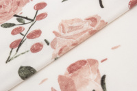 Tissu tricoté imprimé en soie de lait 100D respirant et très extensible pour housses de coussins de canapé et de chaise, motif personnalisé, poids moyen