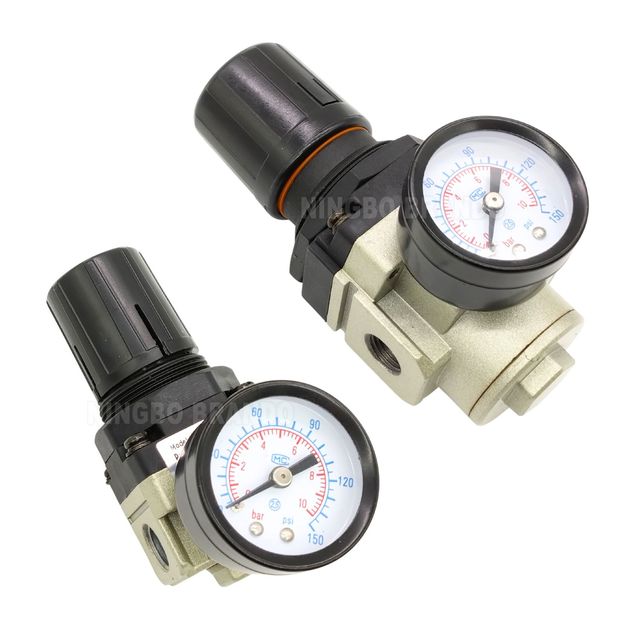 AR2000-01 AR2000-02  AR3000-02 AR3000-03 Pneumatic Air Pressure Regulator 1/8'' 1/4" 3/8" Compressed Air Regulator With Gauge