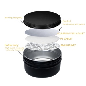 Latas Negras de 30ml-5220 para Enlatar Alimentos con Tapa de Rosca, Latas Metálicas de Aluminio Vacías para Cosméticos, Crema Facial - Product Image 3