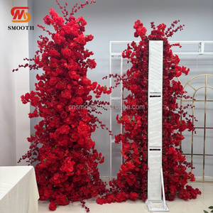 Suave Hortensia verde arreglo de <span class=keywords><strong>flores</strong></span> artificiales telón de fondo de boda flor <span class=keywords><strong>arco</strong></span> roto para decoración de pasillo - Product Image 4