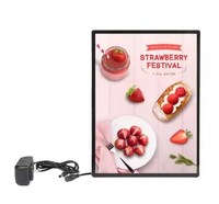 Boîte à lumière LED murale A1 A2 A3 A4 de haute qualité à prix abordable, cadre d'affichage en verre trempé pour menu et publicité